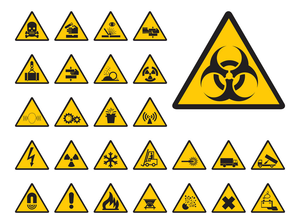 1024x765 Warning Signs Set Vector Art Amp Graphics