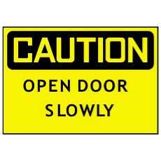 230x230 Caution Open Door Slowly Vector Sign Symbols