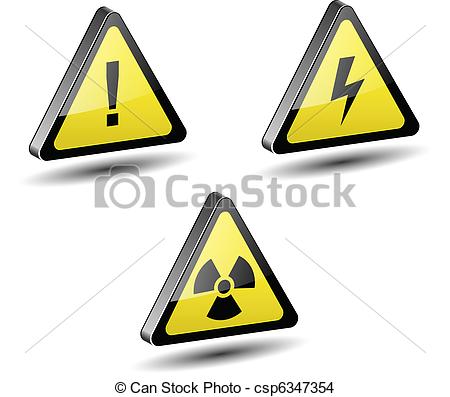450x397 Warning Signs Set, Vector.