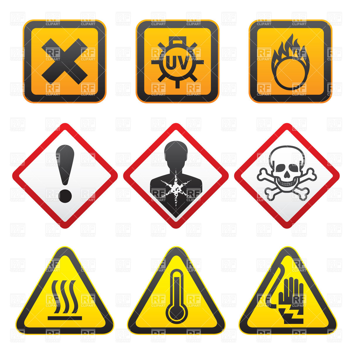 1200x1200 Warning Symbols And Hazard Signs Vector Image Vector Artwork Of