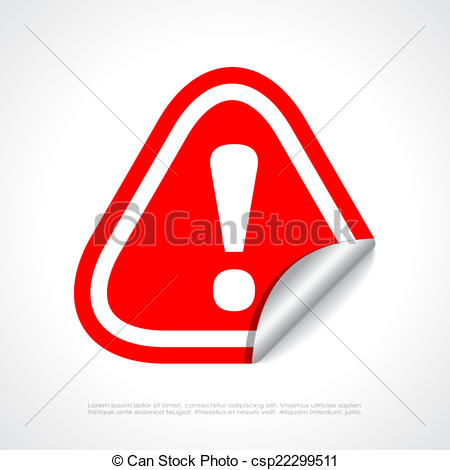 450x470 Danger Warning Symbol Isolated On White Background.