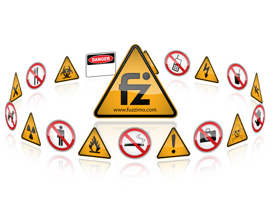 550x412 Free Vector Hazard And Warning Signs Fuzzimo