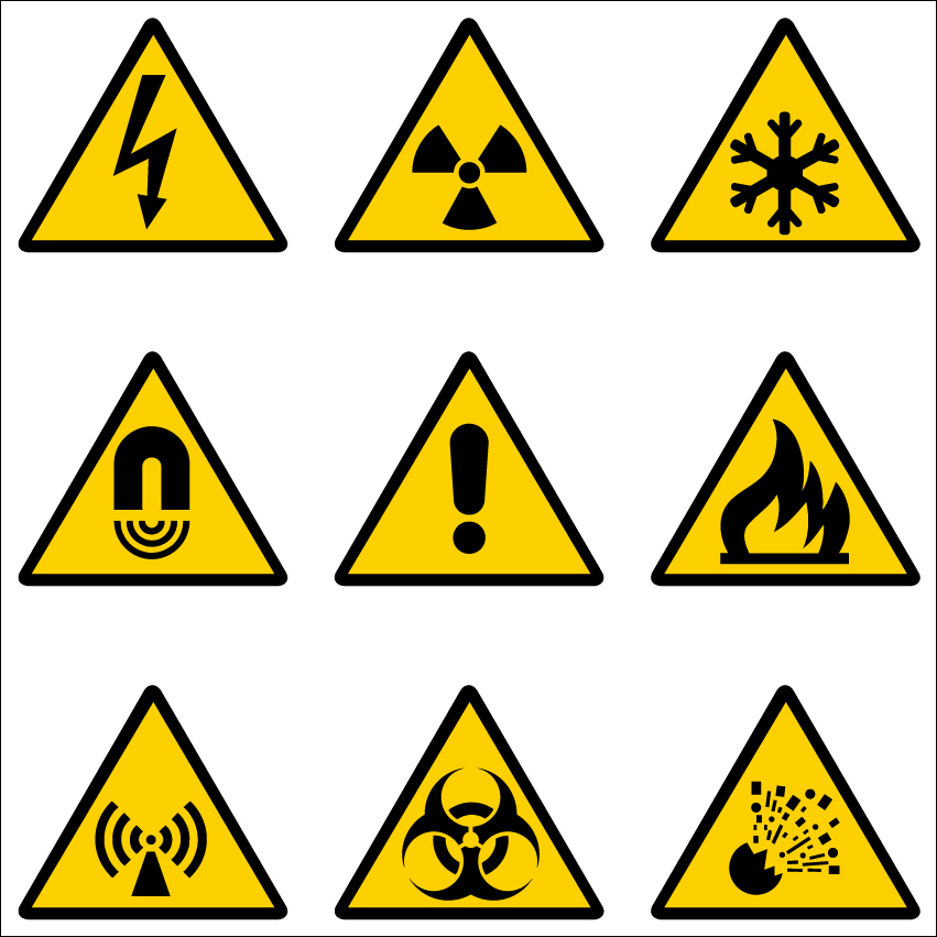 851x851 Vector Construction Site Warning Label Free Vector 4vector