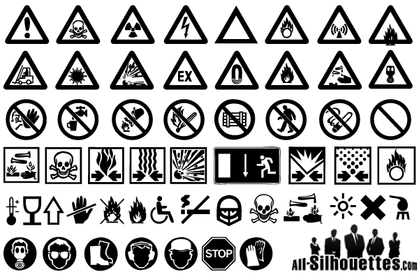 600x400 Warning Signs Free Vector 123freevectors
