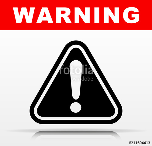 500x482 Black Warning Vector Icon Design Stock Image And Royalty Free
