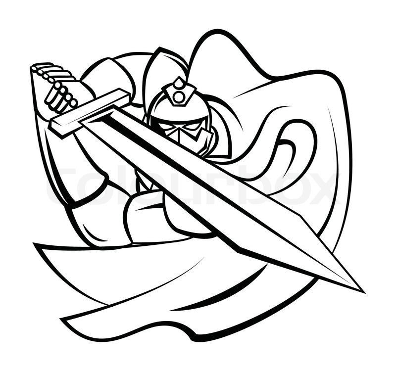 800x750 Knight Warrior Vector Illustration Stock Vector Colourbox