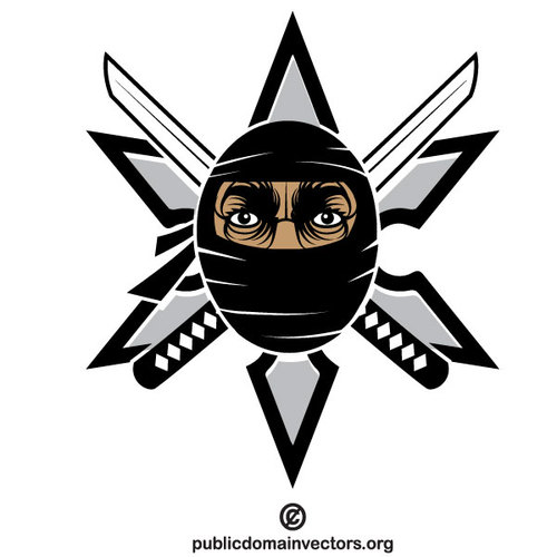 500x500 Ninja Warrior Vector Clip Art Public Domain Vectors