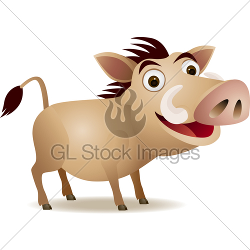 500x500 Warthog Cartoon Gl Stock Images