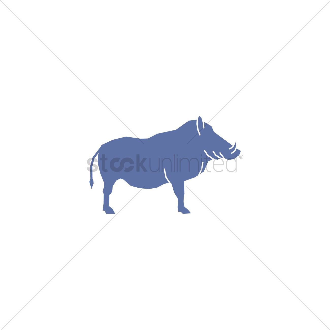 1300x1300 Warthog Vector Image