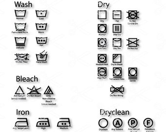 Wash Care Symbols Vector Download Free at GetDrawings | Free download