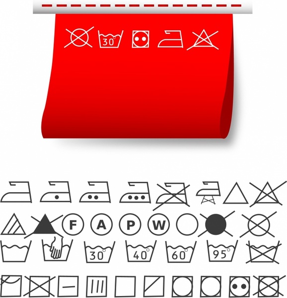 578x600 Washing Symbols Free Vector In Adobe Illustrator Ai ( .ai