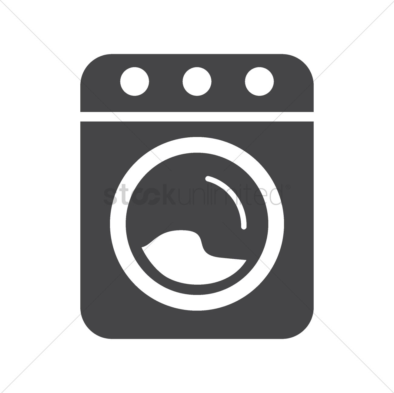 1300x1299 Washing Machine Vector Image