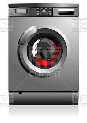 284x400 Metal Washing Machine Vector Image Vector Artwork Of Objects