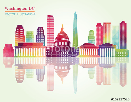 500x388 Washington Dc Skyline. Vector Illustration Stock Image And