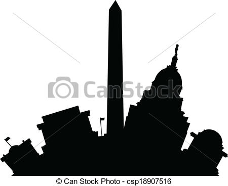 450x368 Washington City Skyline Vector Clip Art Eps Images. 374 Washington