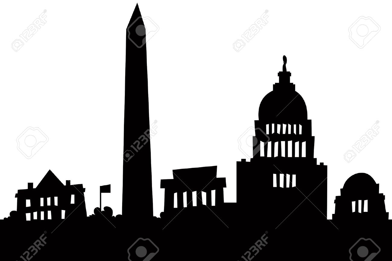 1300x866 Washington Dc Clipart Black And White