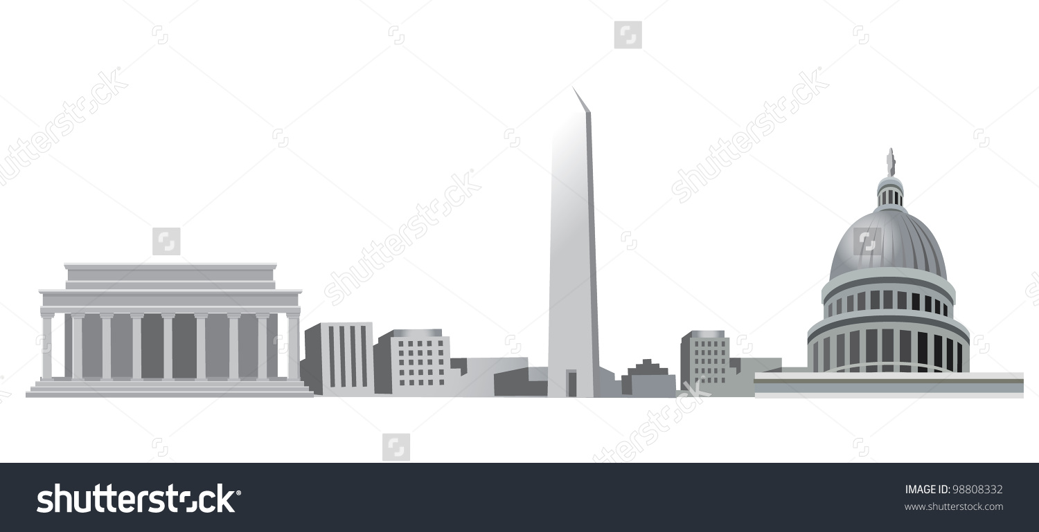 1500x769 Washington Dc Skyline Silhouette Clipart