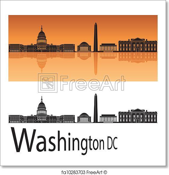 561x581 Free Art Print Of Washington Dc Skyline. Washington Dc Skyline In