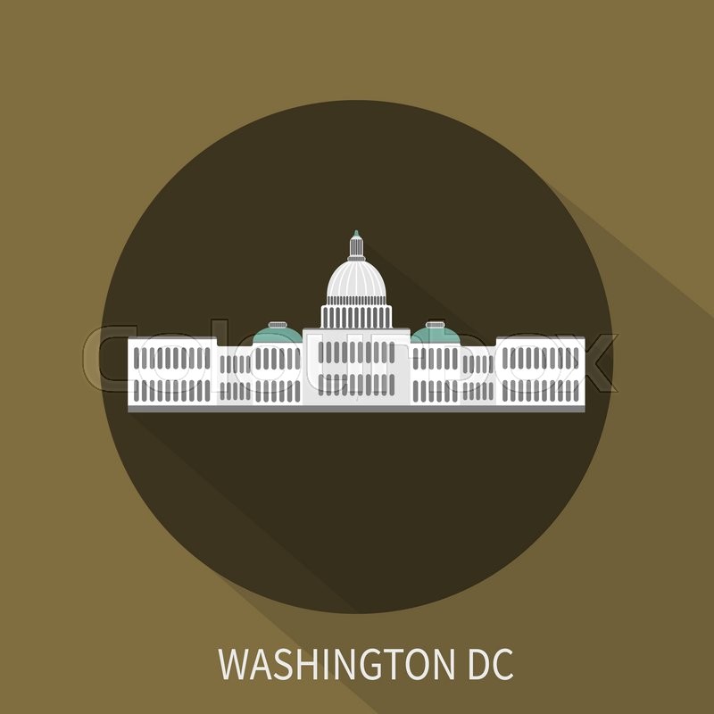 800x800 Capitol Building In Washington Dc. Vector Icon. Vector