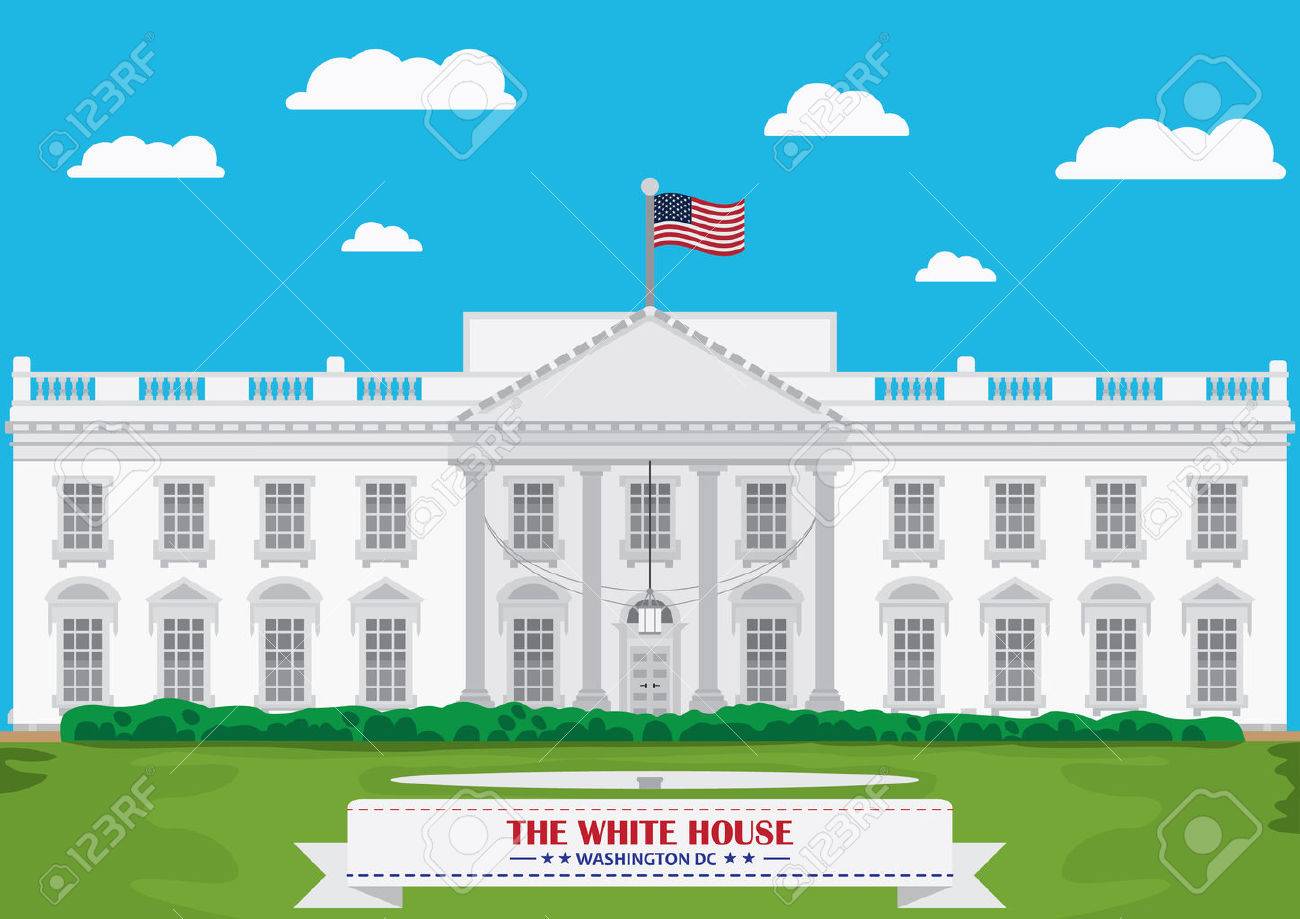 1300x919 Clipart The White House Building In Washington Dc Royalty Free