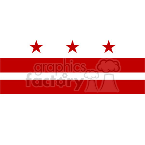 300x300 Royalty Free Vector State Flag Of Washington Dc 384621 Vector Clip