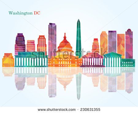 450x369 Stock Vector Washington Dc Skyline Vector Illustration 230631355