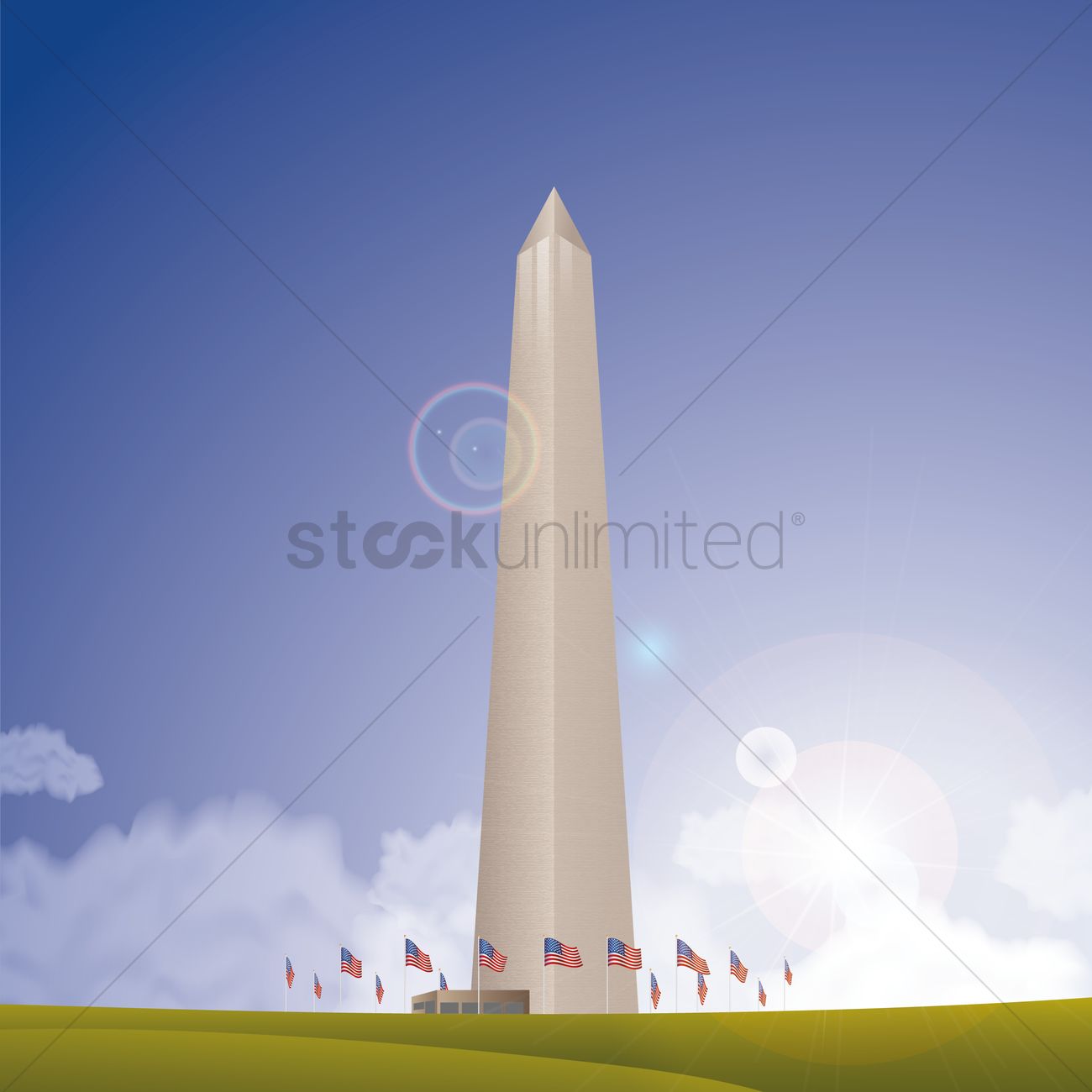 1300x1300 The Washington Monument Vector Image