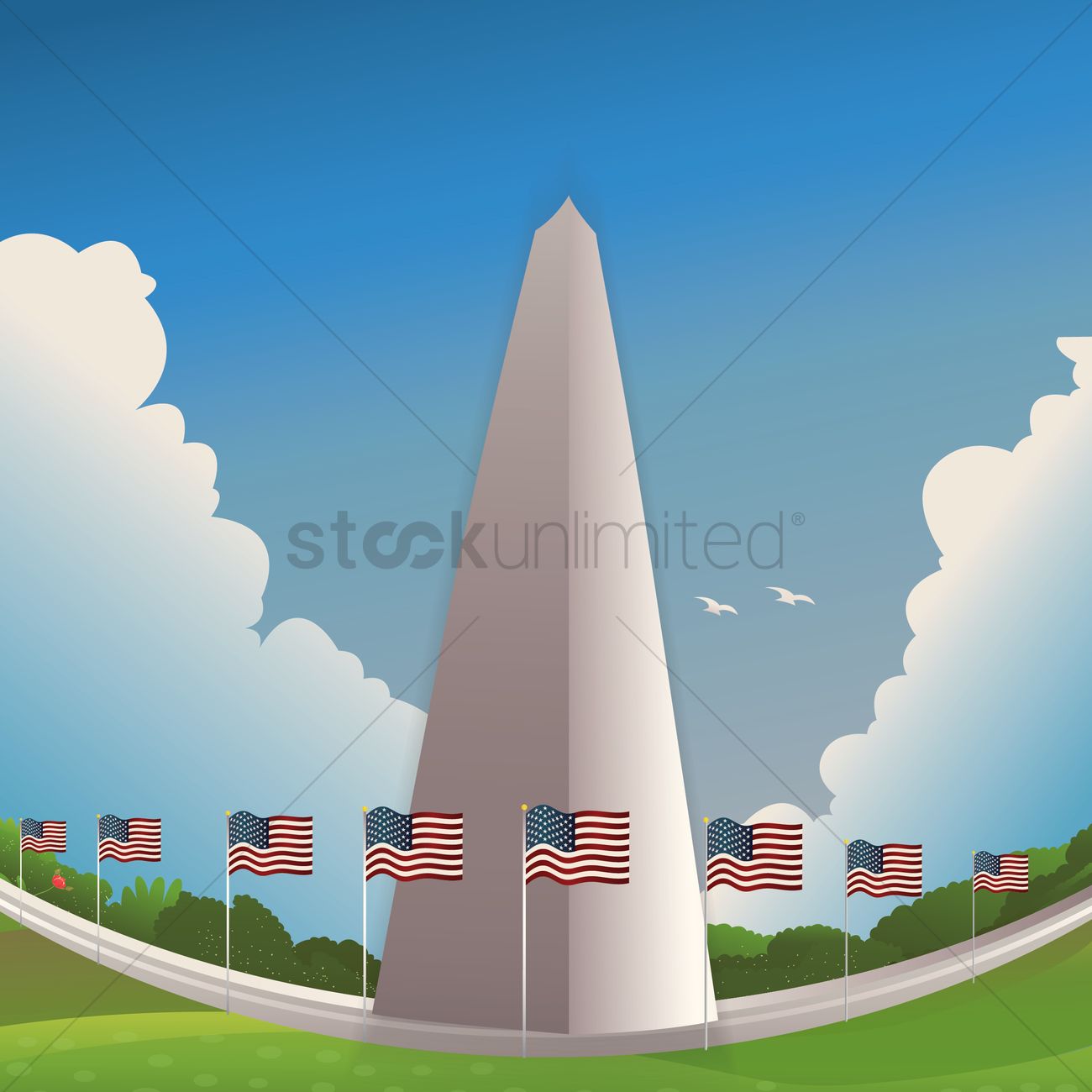 1300x1300 The Washington Monument Vector Image