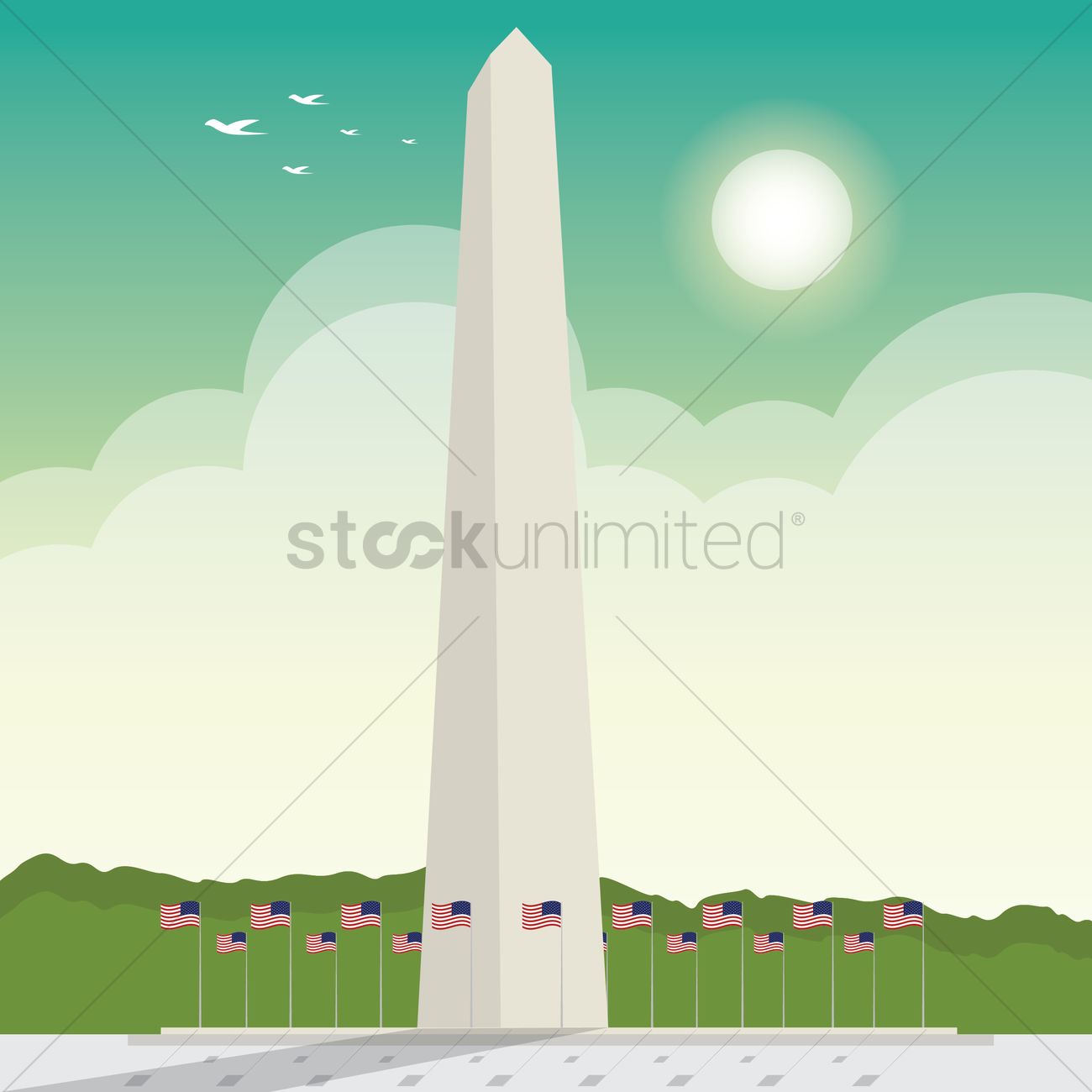 1300x1300 The Washington Monument Vector Image