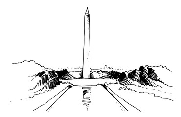 370x240 Washington Monument Vector Illustration