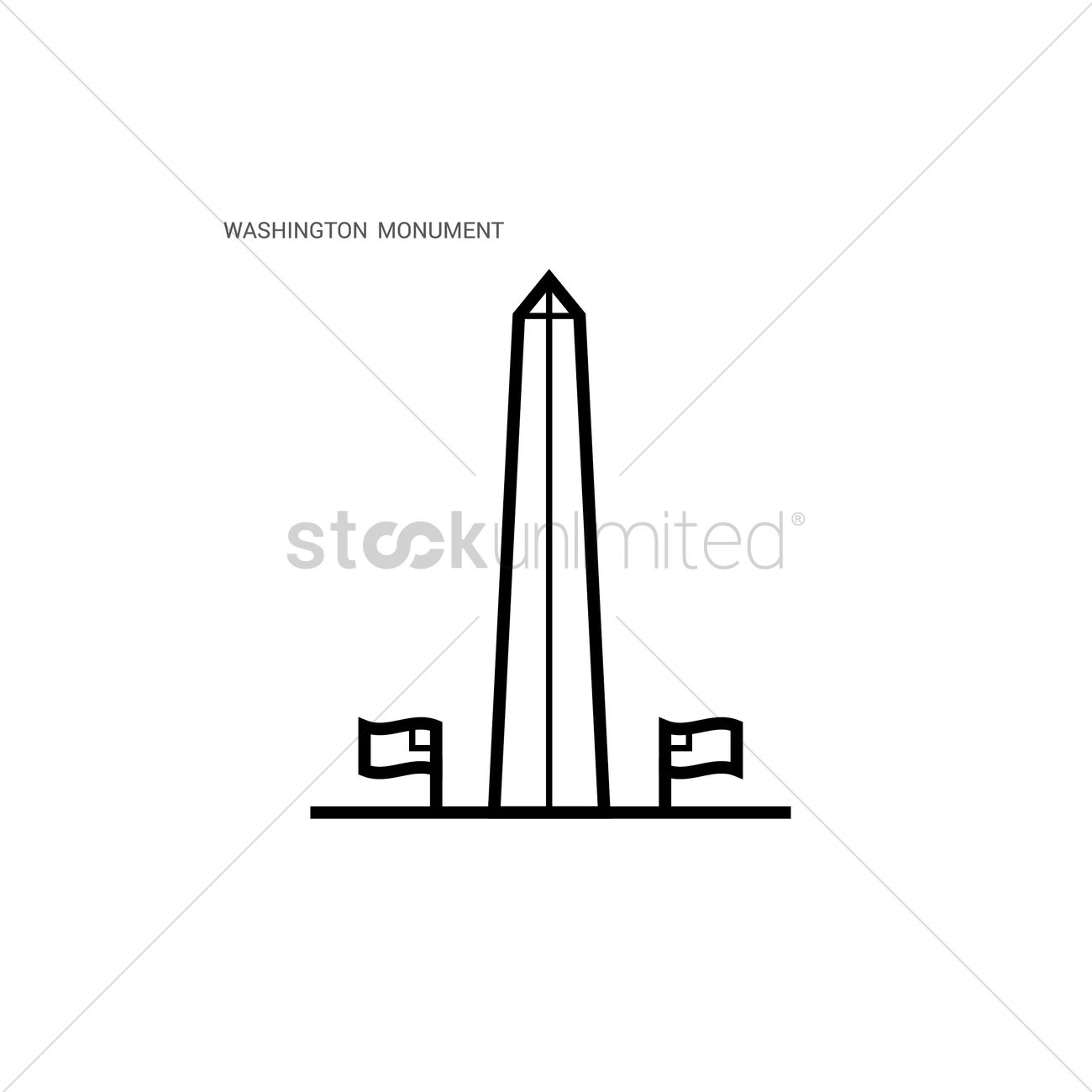 1300x1300 Washington Monument Vector Image