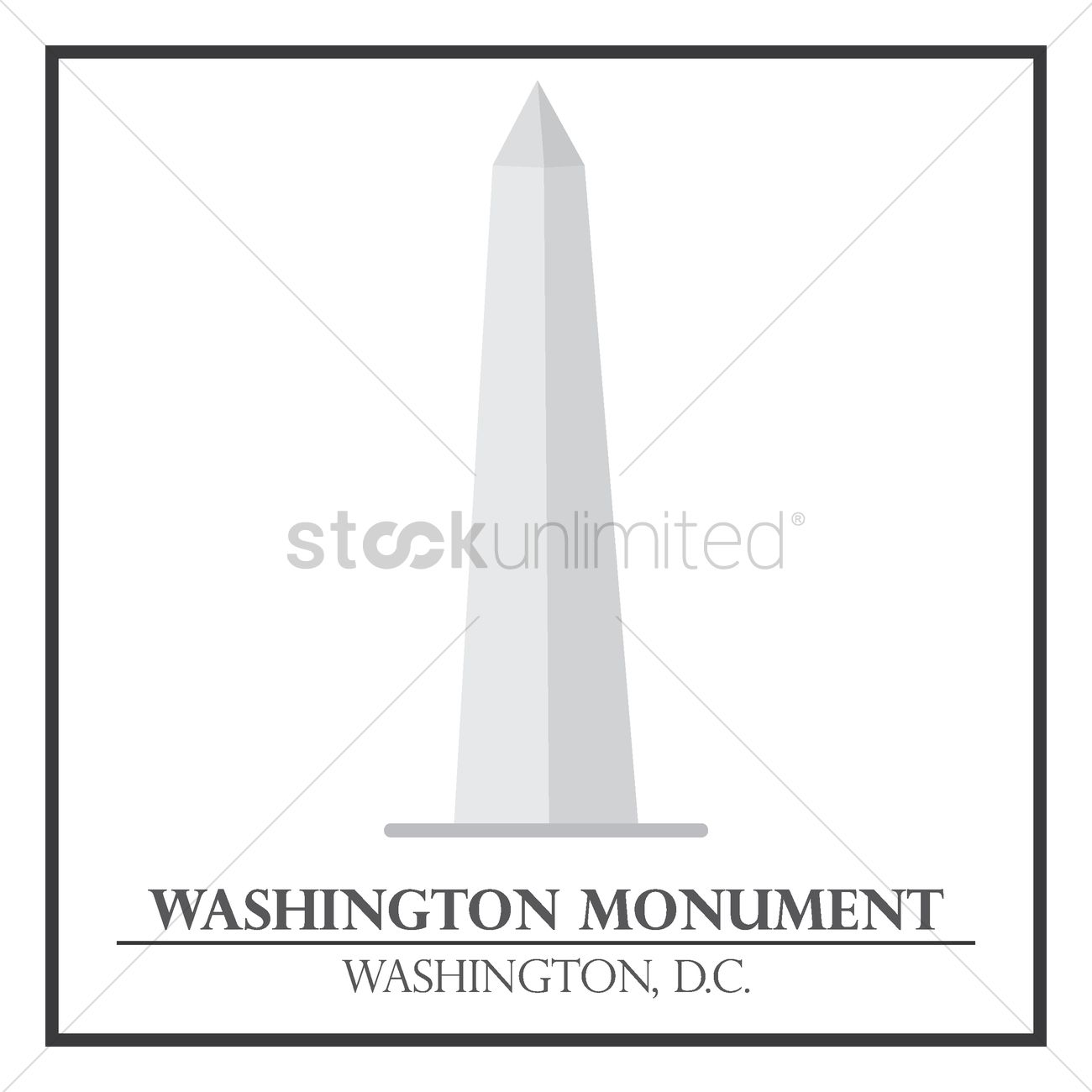 1300x1300 Washington Monument Vector Image