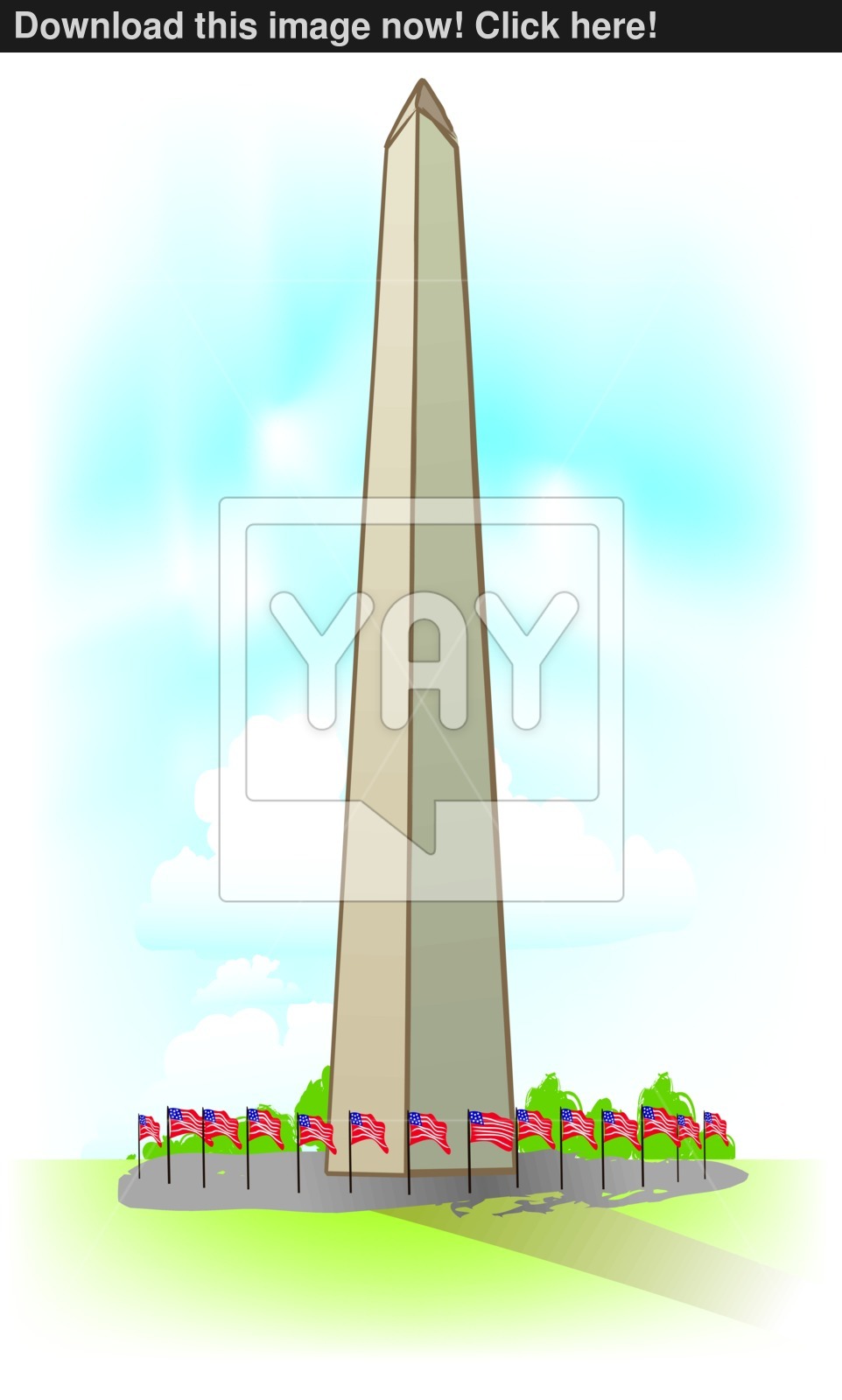 962x1600 Vector Washington Monument Vector