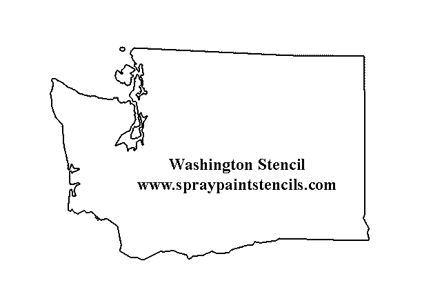 612x436 Washington State Outline Vector Free States And Country Stencils