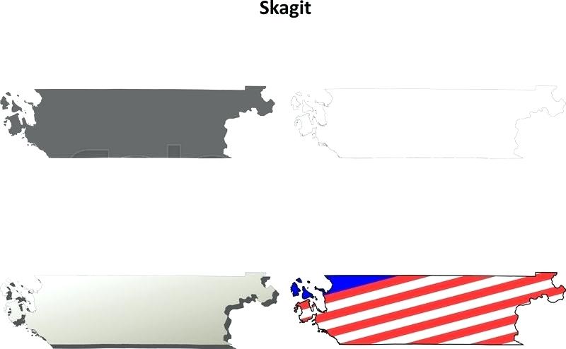 800x494 County Blank Outline Map Set Stock Vector Washington State