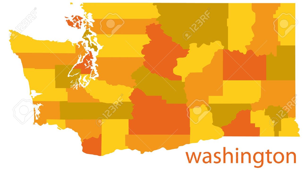 1300x722 Washington Map Vector