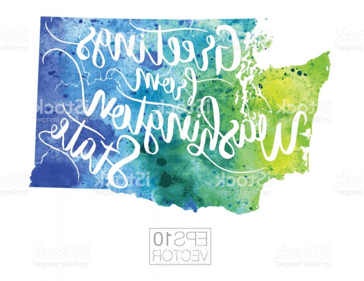 1228x948 Greetings From Washington State Vector Watercolor Map Gm Lazttweet