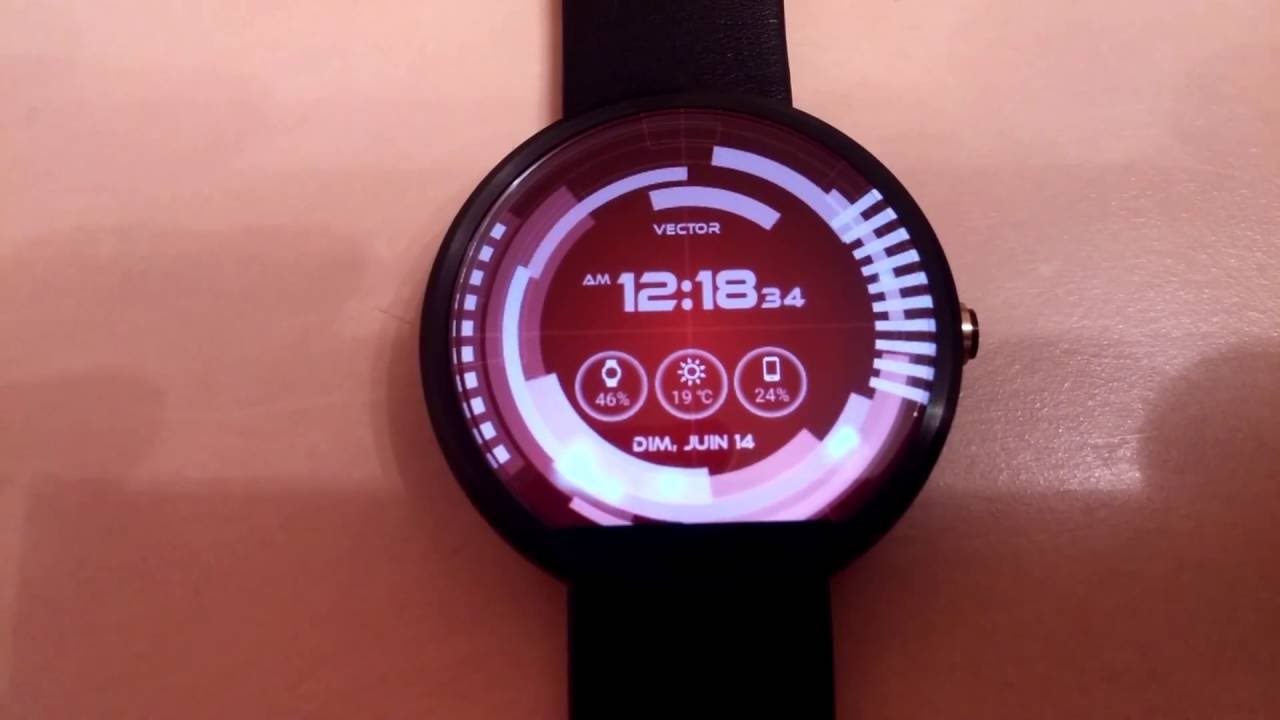 1280x720 Vector Gui Watch Face On Android Wear