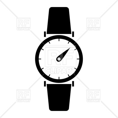 400x400 Hand Watch Black Color Icon Vector Image Vector Artwork Of Icons