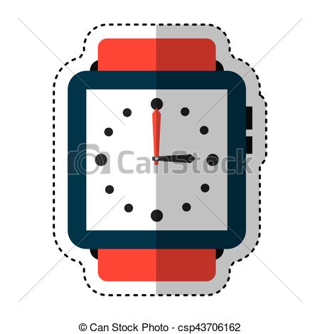 450x470 Masculine Hand Watch Icon Vector Illustration Design.
