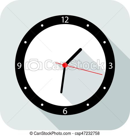 450x470 Clock Flat Fashion Icon Design, Watch Icon, Vector Clipart Vector