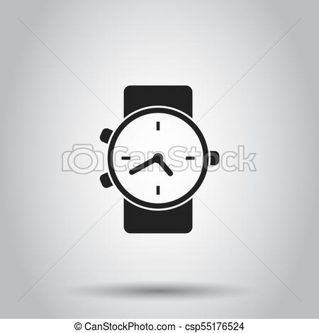 450x470 Clock Watch Icon. Vector Illustration On Isolated Background