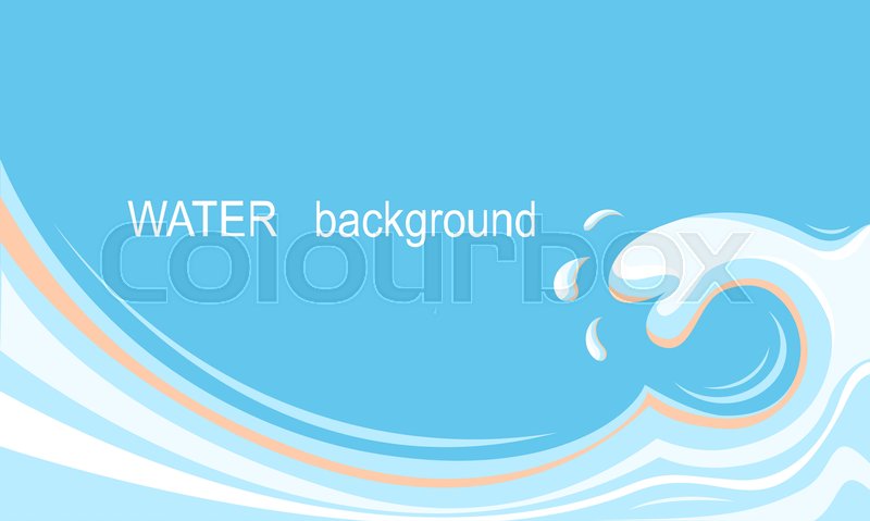 800x479 Water Splash Background.vector Blue Illustration For Text Stock