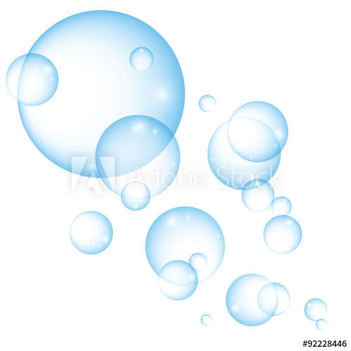 500x500 Transparent Blue Water Bubbles