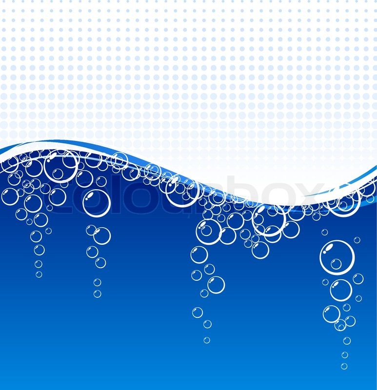 773x800 Blue Water With Bubbles Vector Illustration Stock Vector Colourbox