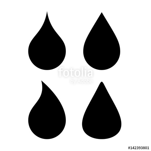 500x500 Water Drop Vector Silhouette Icon Stock Image And Royalty Free