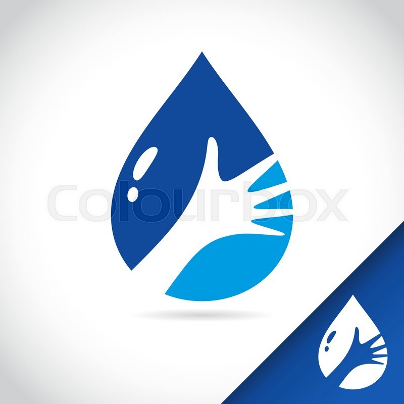 800x800 Vector Stock Of Hand Holding Water Drop, Logo Template Stock
