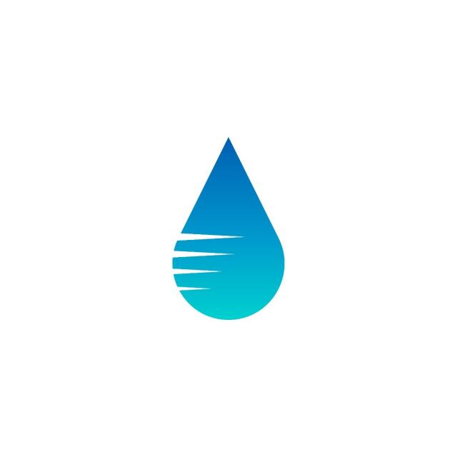640x640 Blue Water Drop Logo Icon Template Vector, Business, Water