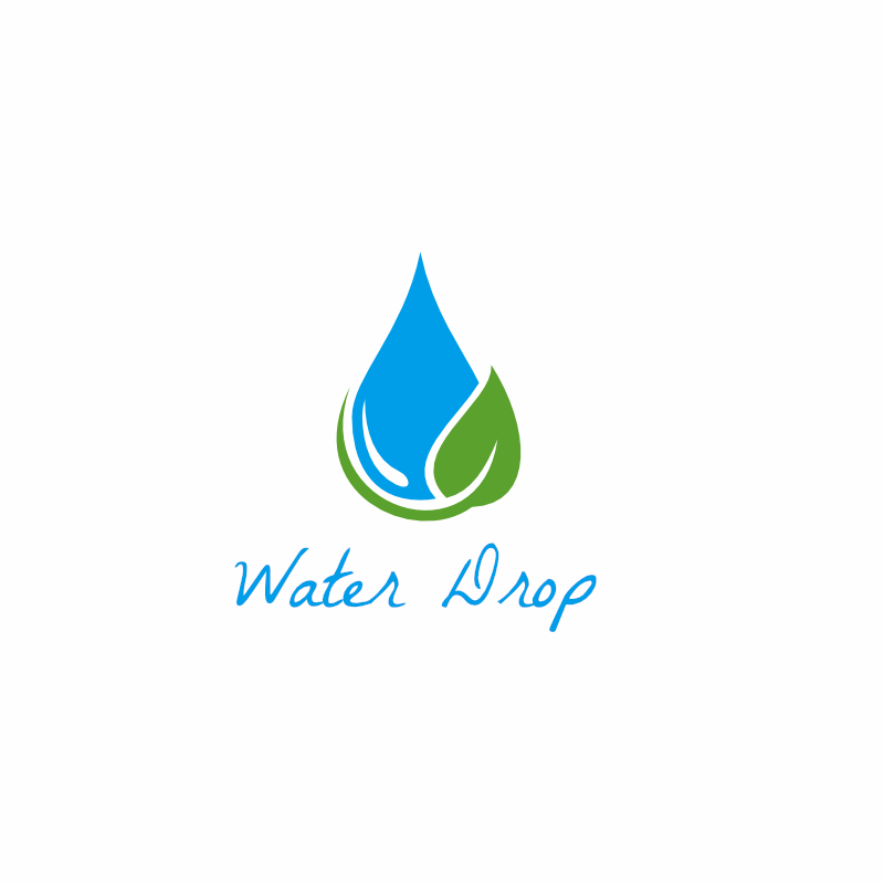 800x800 Water Drop Vector Logo Template