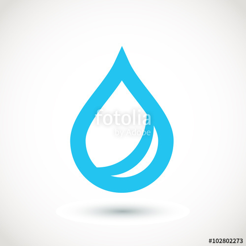 500x500 Blue Water Drop Logo. Vector Stock Image And Royalty Free Vector
